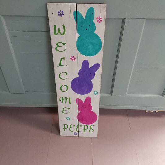 Porch Sign Welcome Peeps - 1