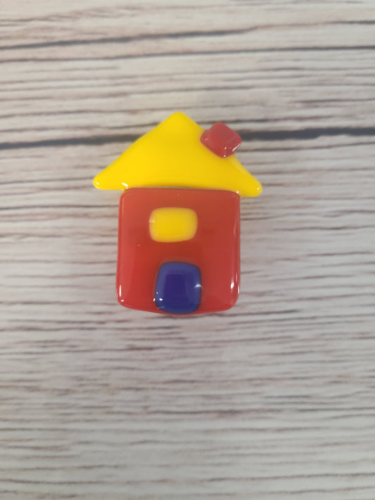 Fused Glass House Magnet