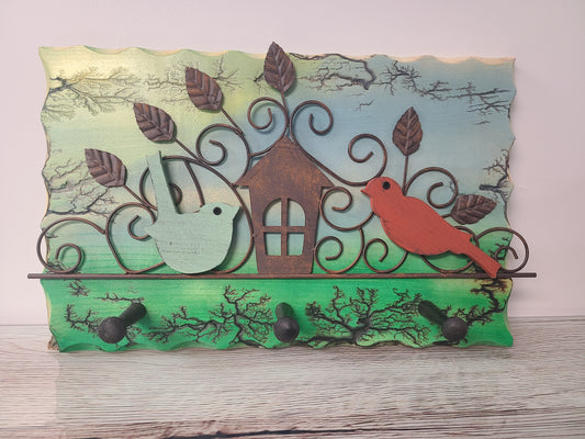 Painted Bird Wall Hanger