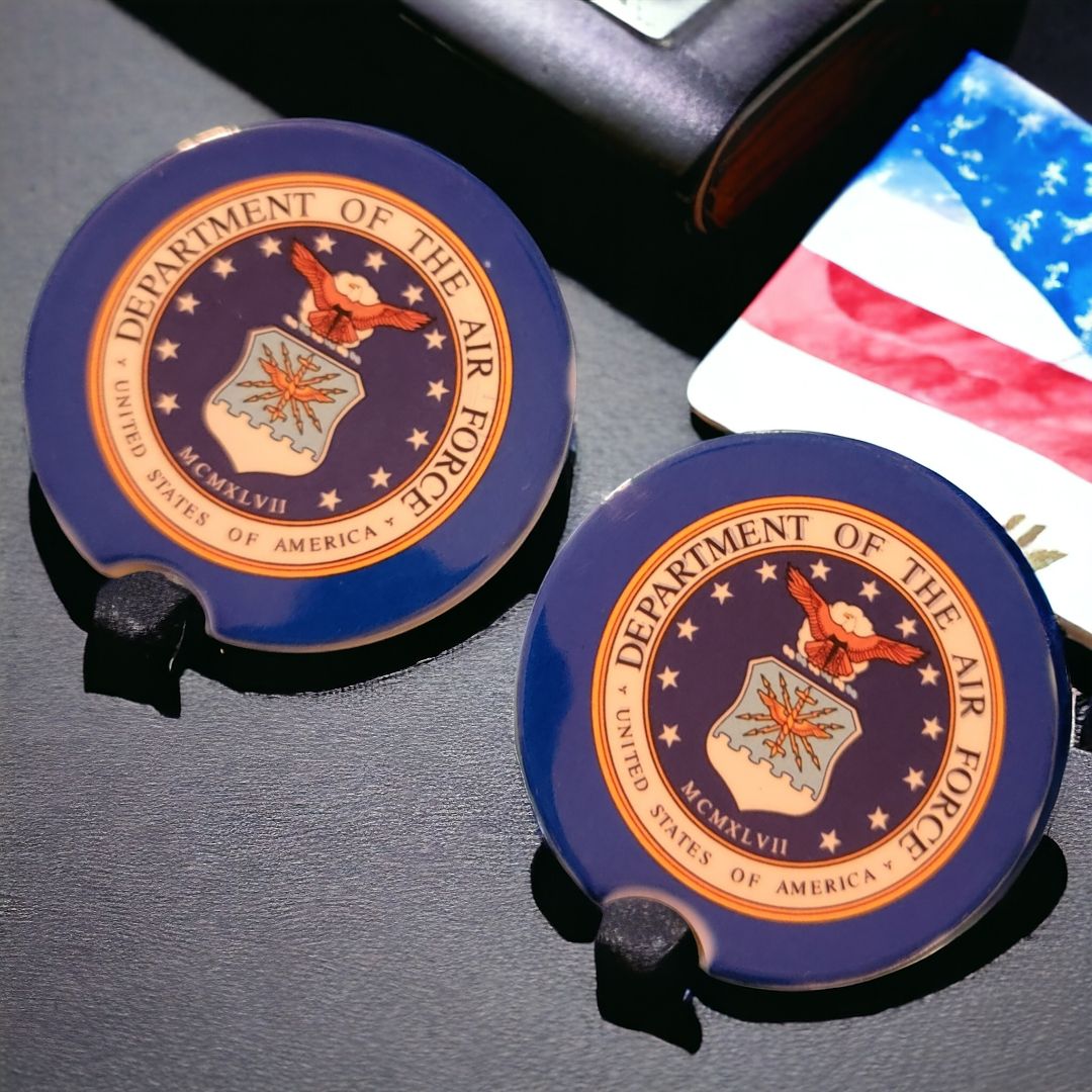 Air Force Car Coasters - Set of 2 Ceramic Coasters - 1