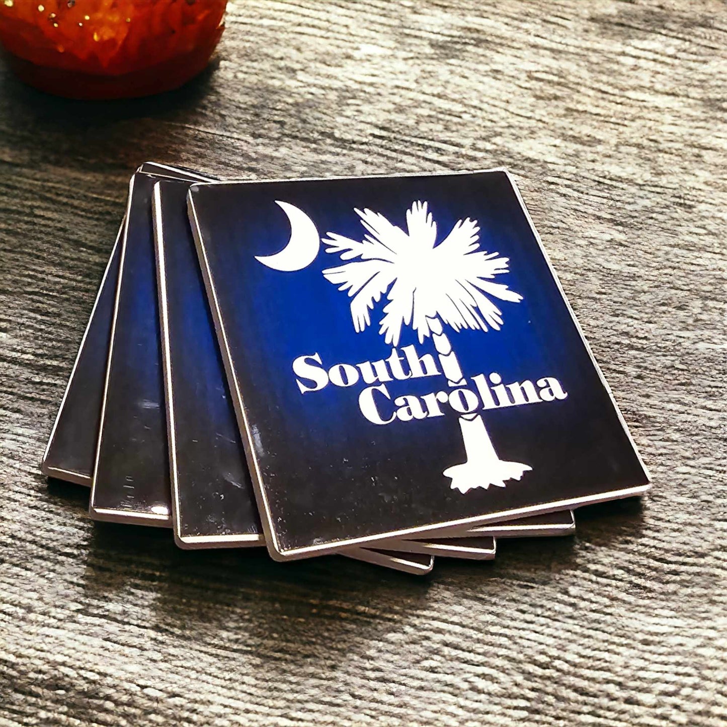 South Carolina State Flag Coasters - Set of 4 - 1