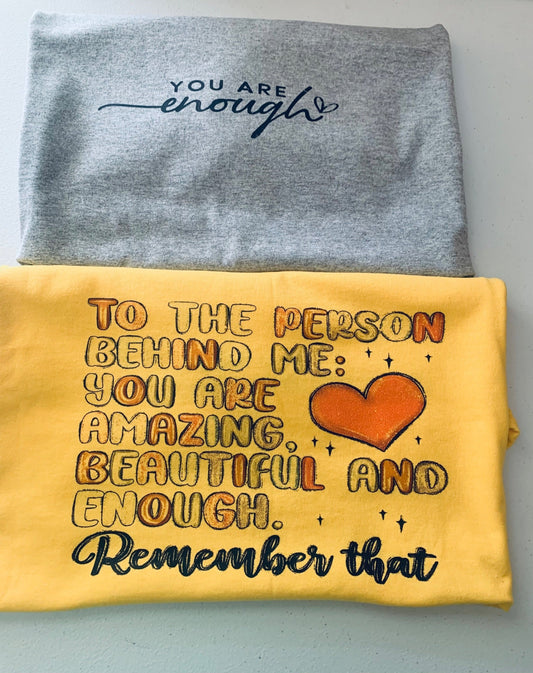 You are ENOUGH T-shirt yellow - 1