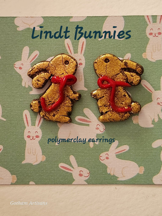 Lindt inspired Easter Bunny Earrings - 1