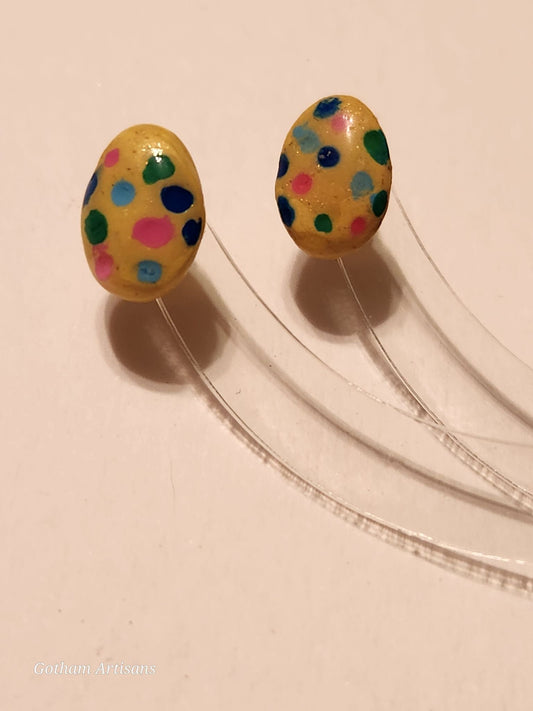 Mini Easter Egg Stud Earrings - 1