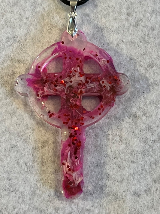 Beautiful Resin Cross Necklace - 1