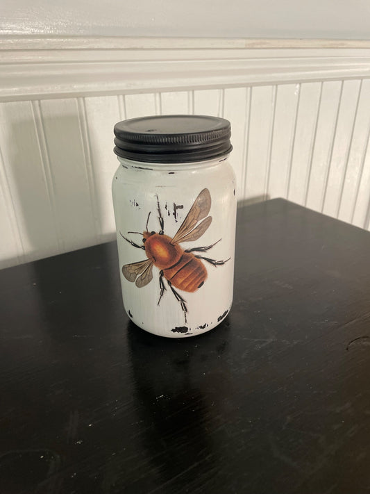 Mason Jar with Bee - 1