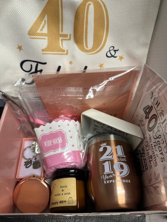 40th birthday gift box women - 1