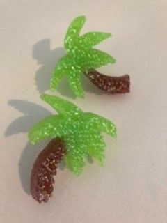 Car Air Freshener- Palm Tree Shaped Vent Clips- Key Lime Pie Scent - 1