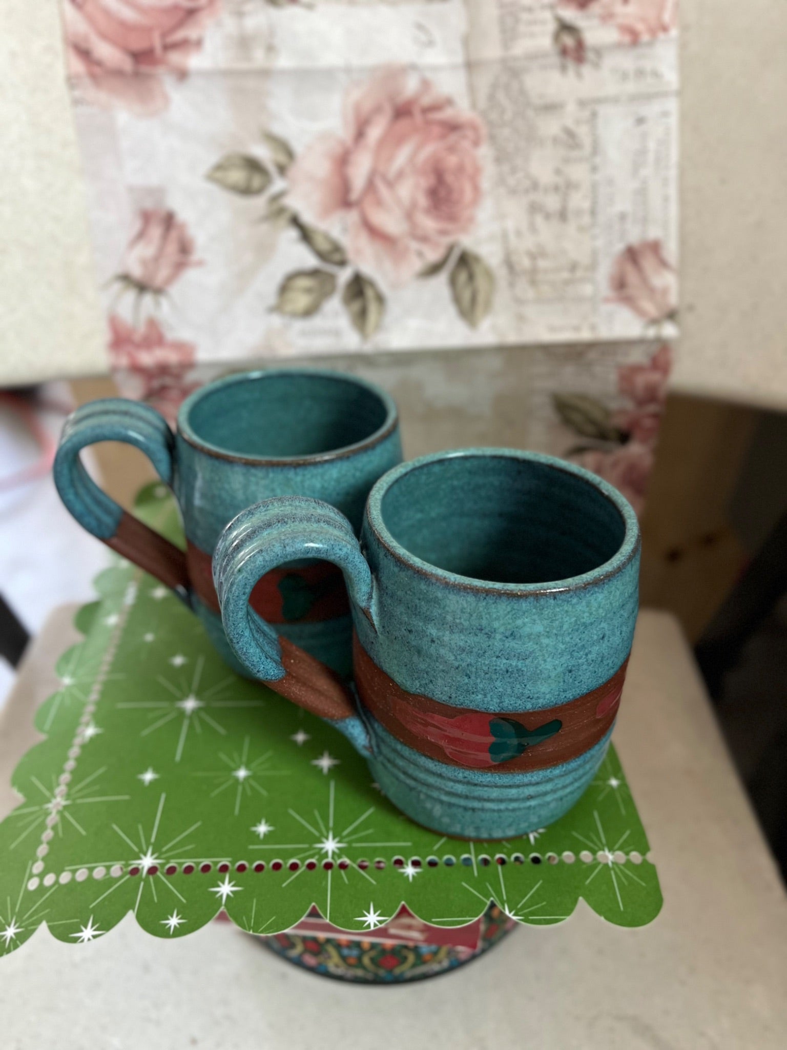 Handmade southwest  ceramic coffee mugs - 3