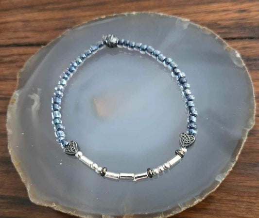 Morse Code "Love" Bracelet Blue - 1