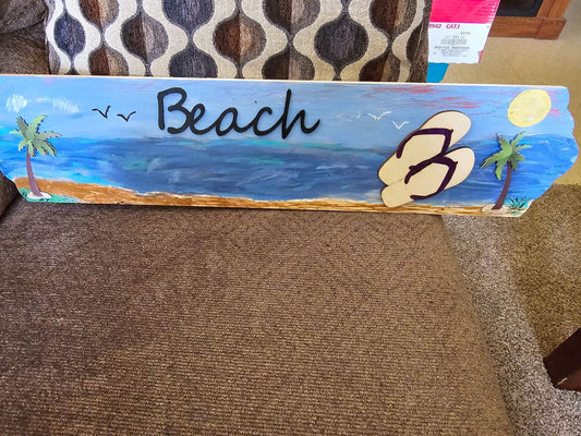 Beach  sign 26..5 x 6 wide - 1