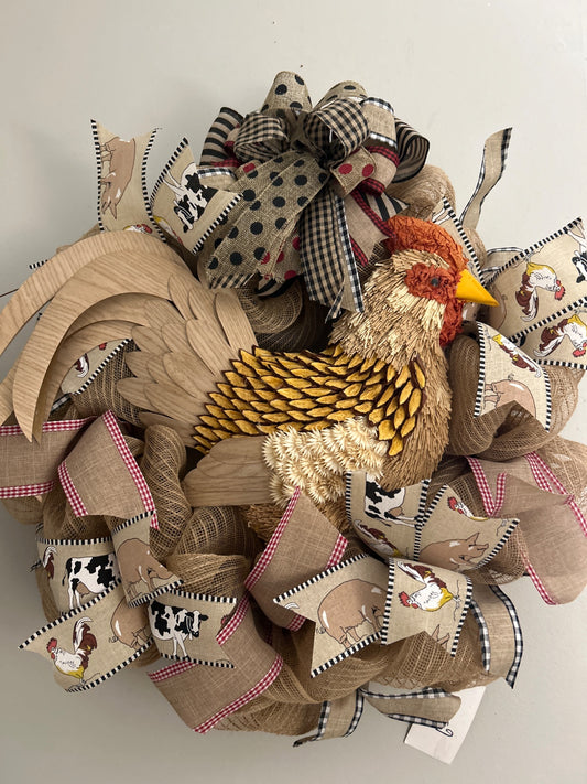 Rooster wreath  - 1