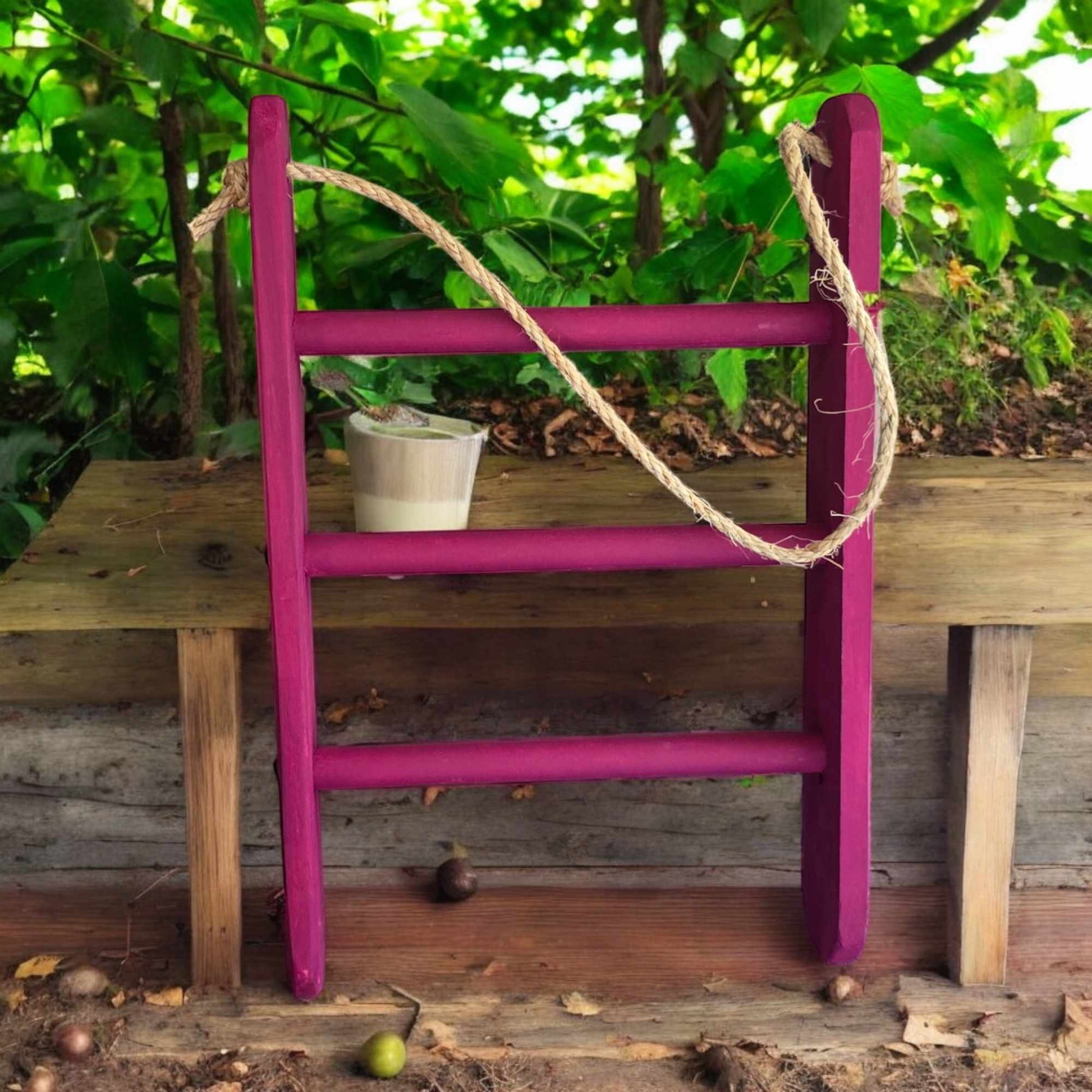 Pink Garden Ladder - 1