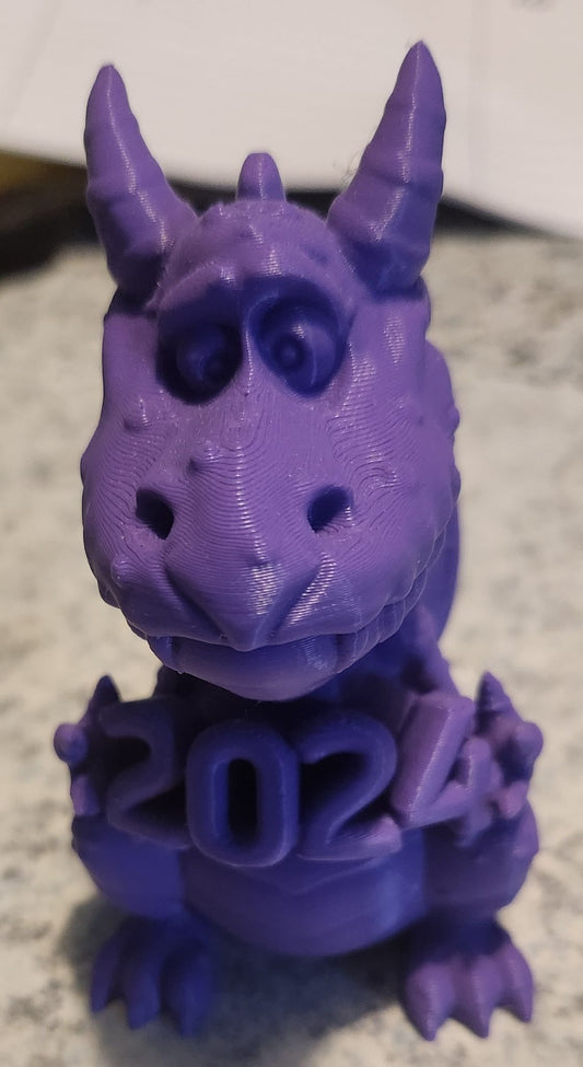 3D Purple Dragon Statue - 1