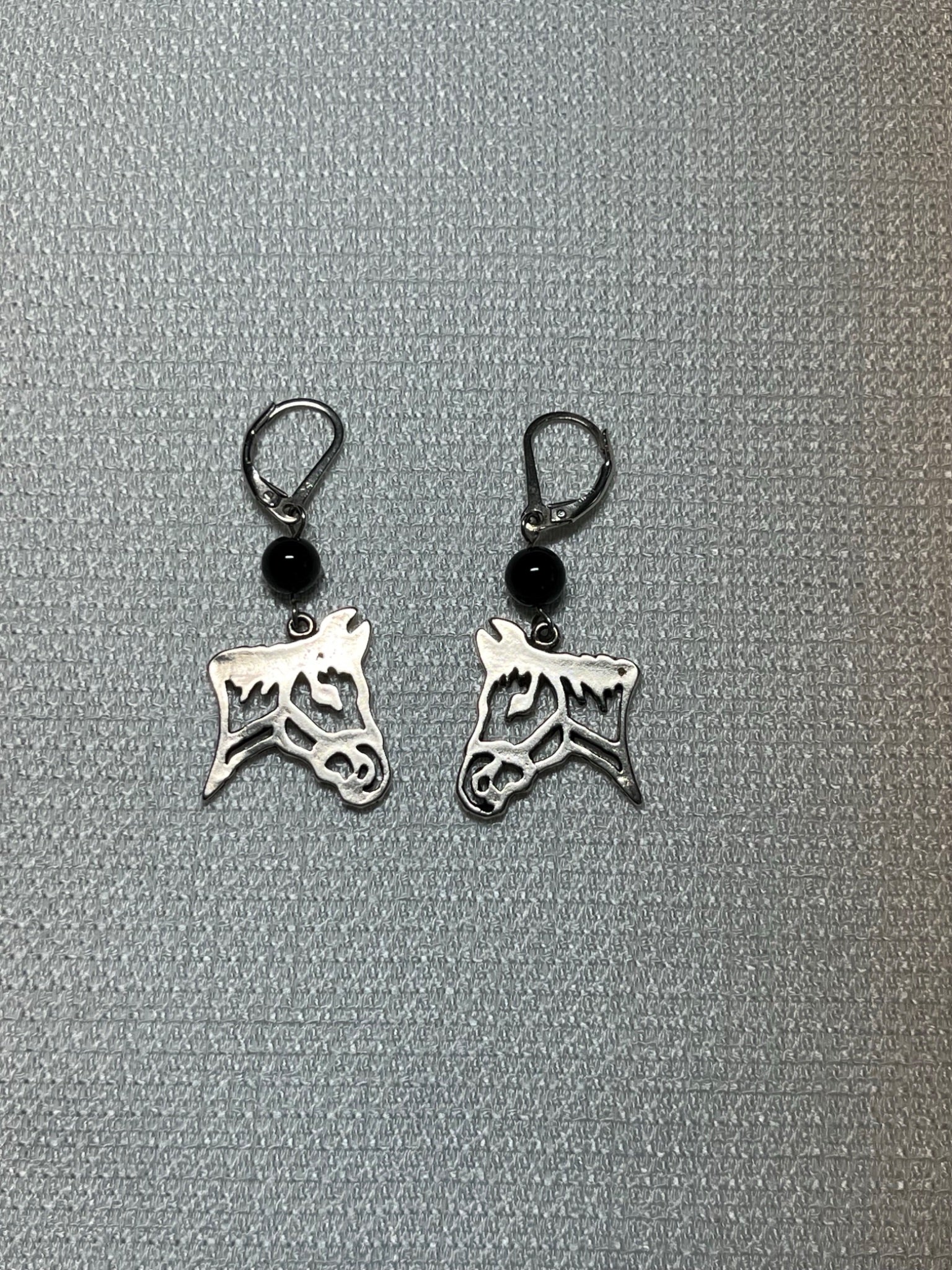 Beautiful Handmade Sterling Silver Dangle Horse Earrings  - 4