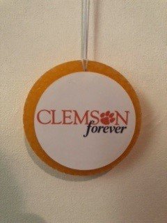 Car Air Freshener-Clemson Image-  Amber Romance Scent - 1