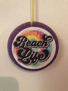 Car Air Freshener- Beach Life Image- Cool Tropical Breeze Scent - 1