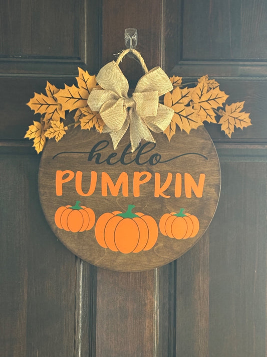 Hello Pumpkin- Door Hanger - 1