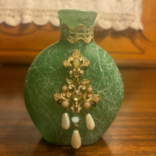 Green marbled mini bottle  - 1