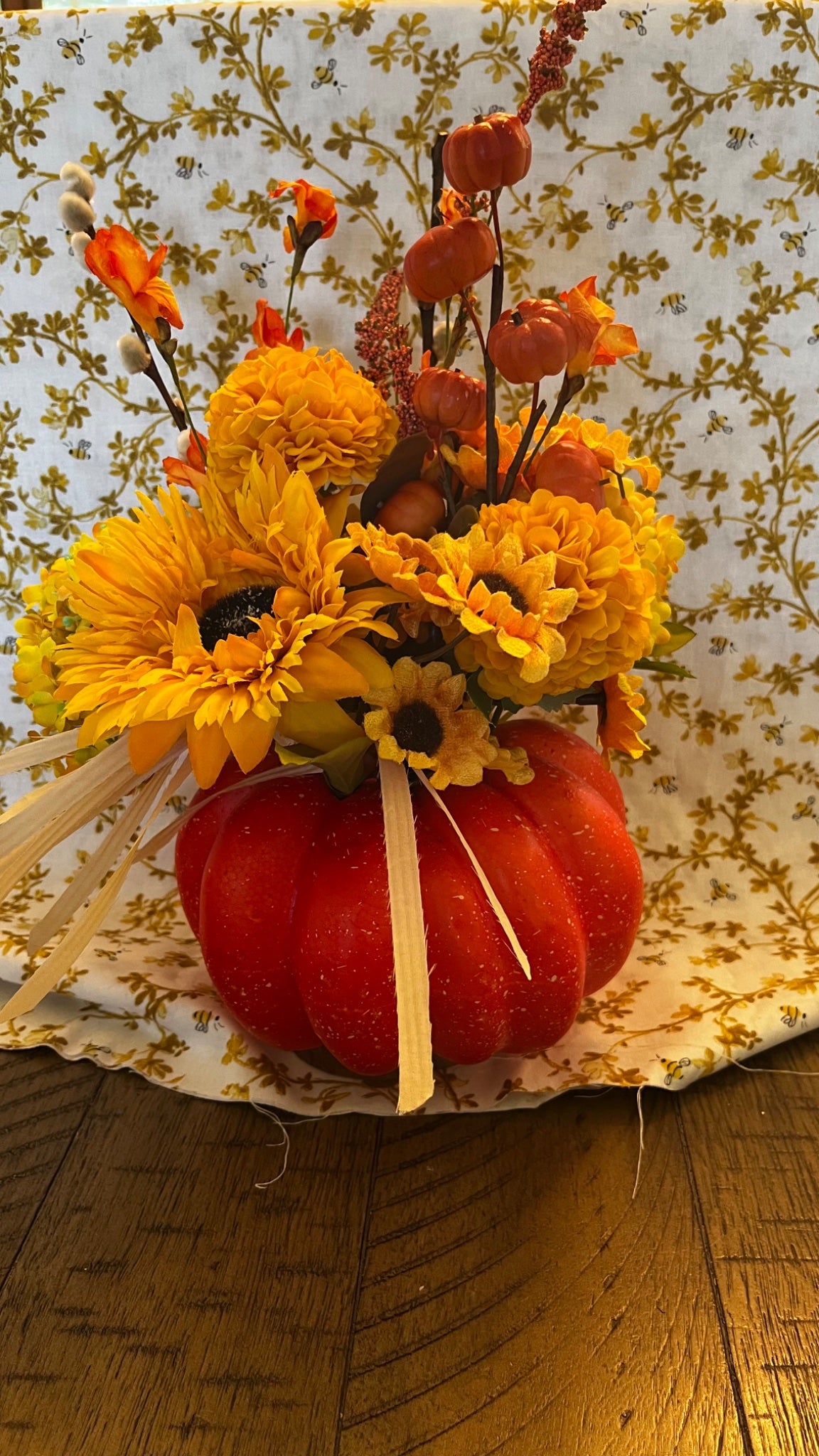 Decorated Fall pumpkin  - 1