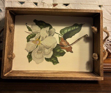 Magnolia branch box tray - 1