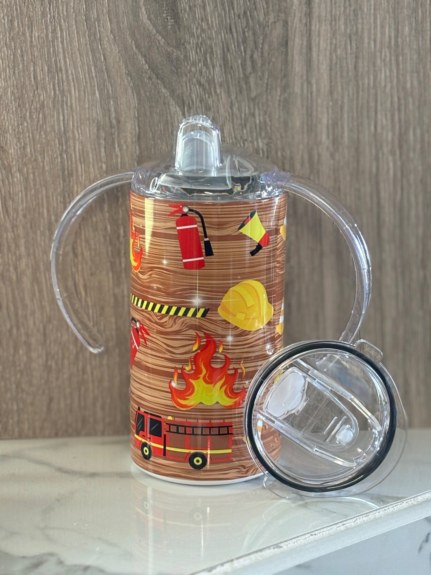 12oz Fire Truck Sippy Cup - 1