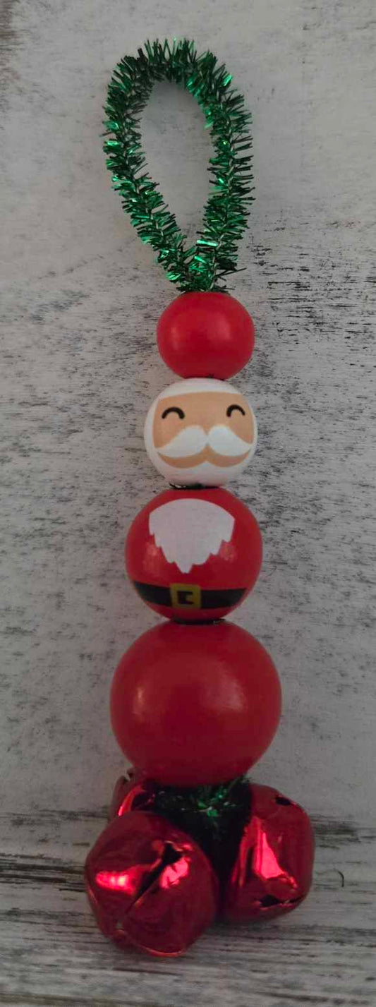 Jingle Bell Holiday Ornament - Santa or Snowman - 1