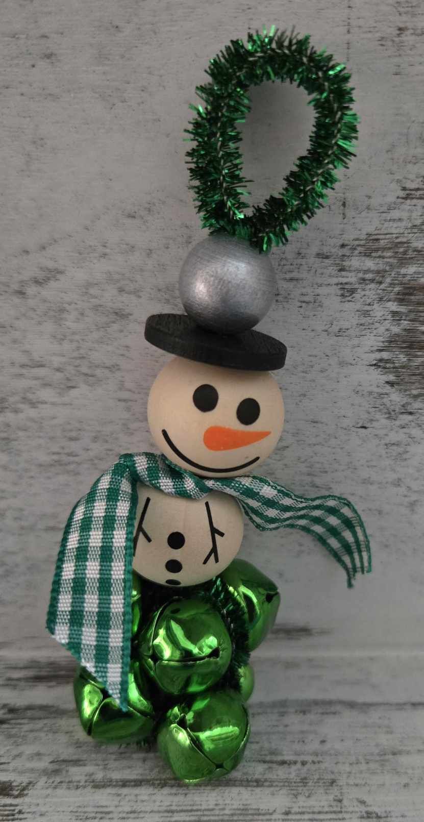 Jingle Bell Holiday Ornament - Santa or Snowman - 4