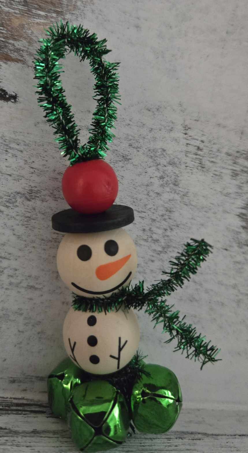 Jingle Bell Holiday Ornament - Santa or Snowman - 5