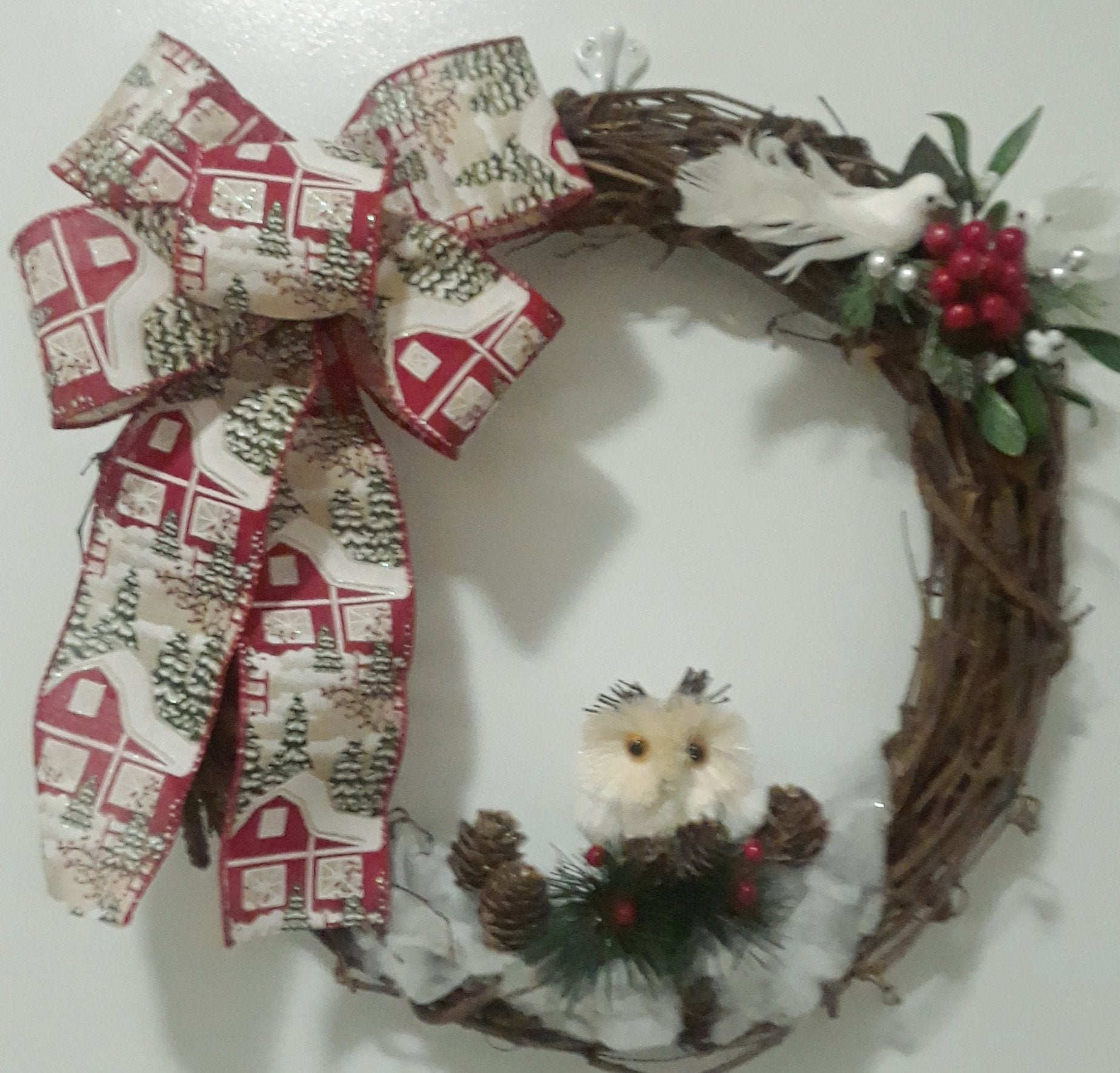 Winter owl wreath - 1