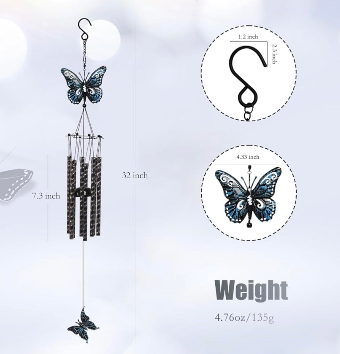 Butterfly Windchime - 4