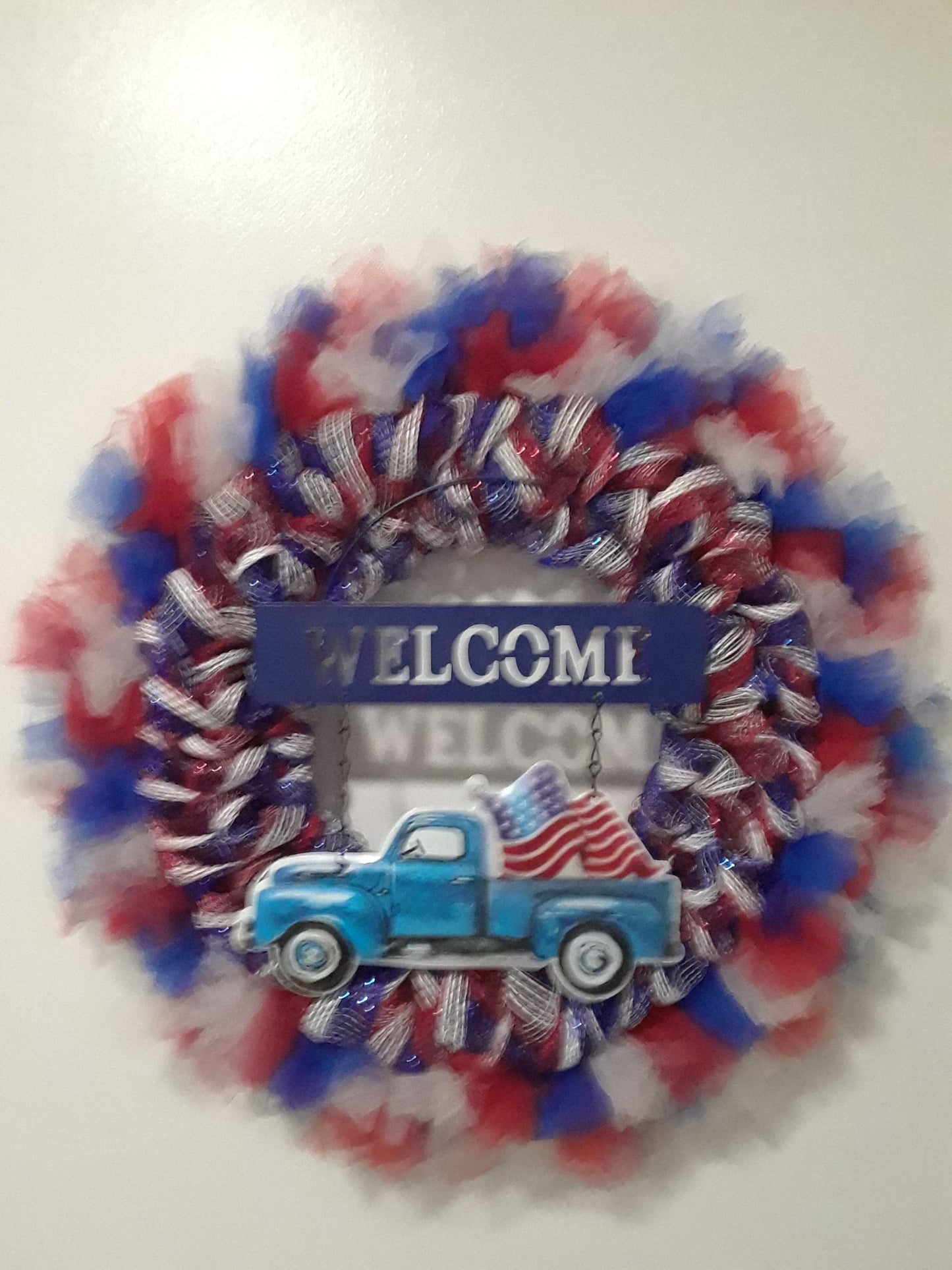 Welcome patriotic wreath - 1