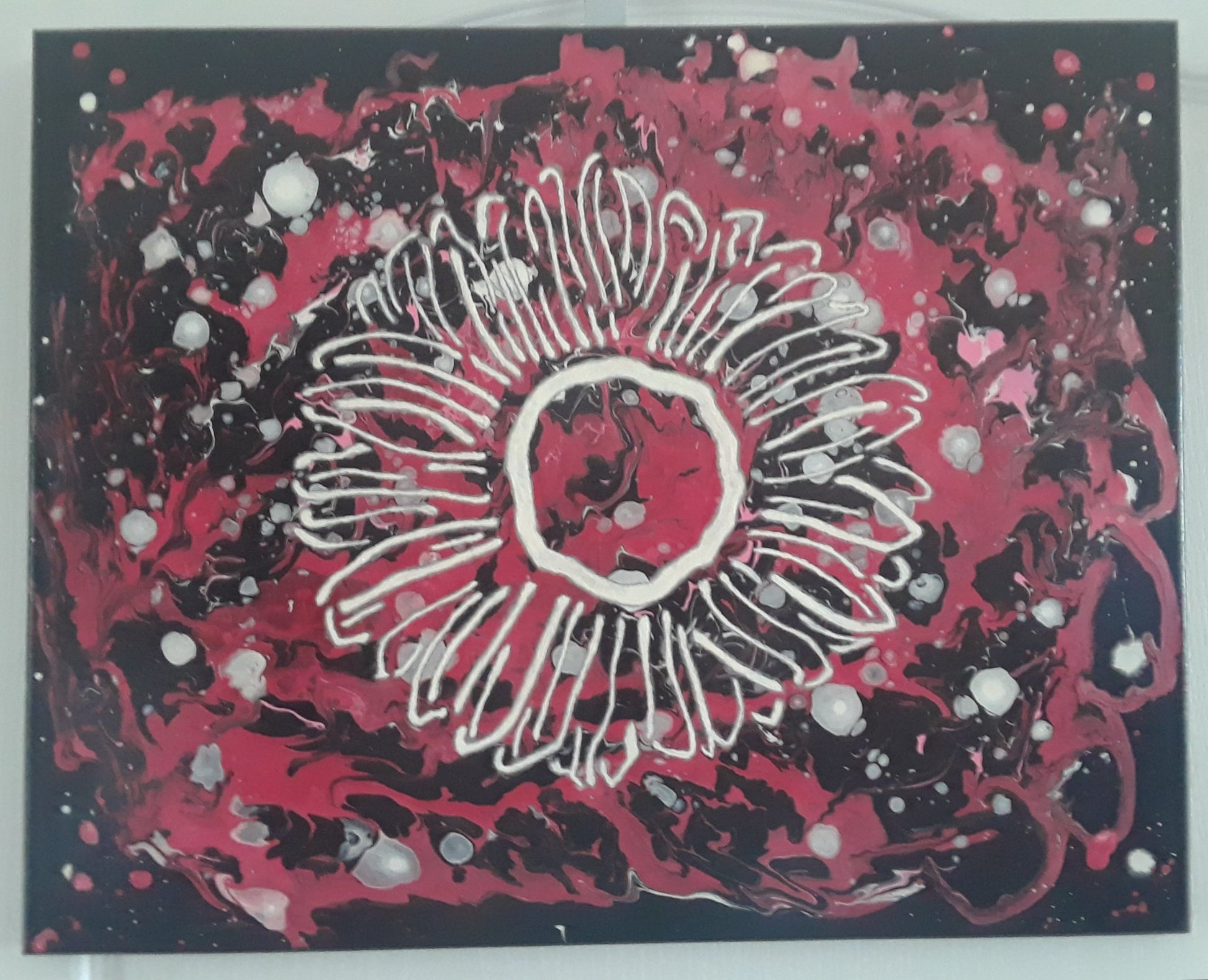 Pink Splatter Flower - 1