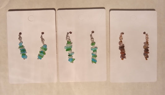 small gemstone earrings - 1