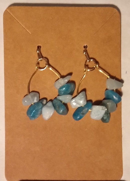 small gemstone hoops - 1