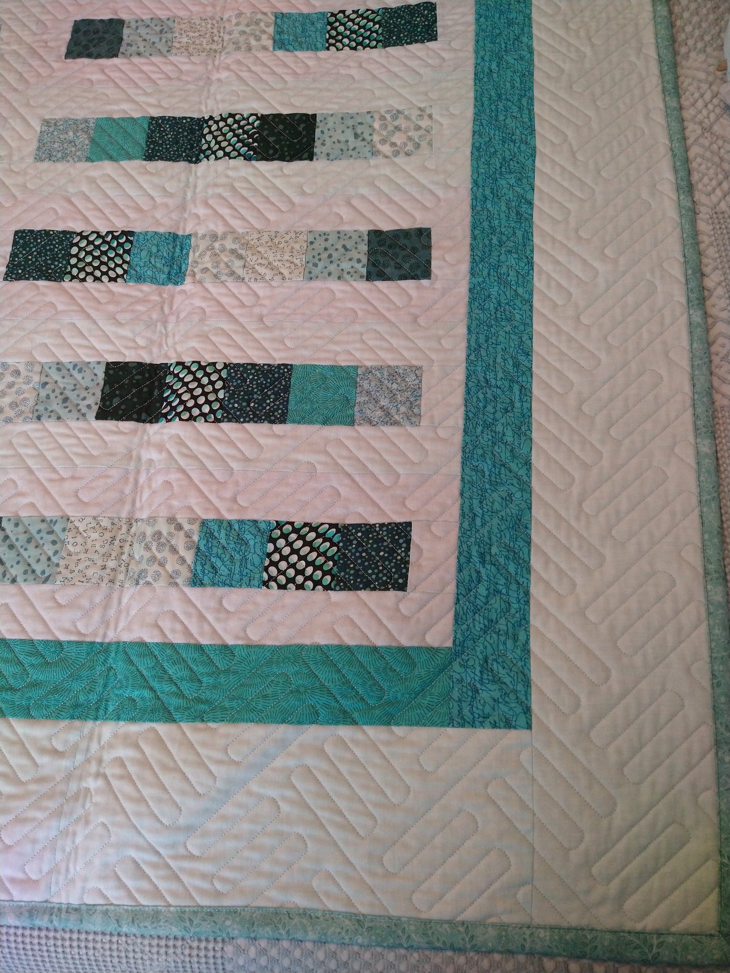 Quilt teal and aqua - 2