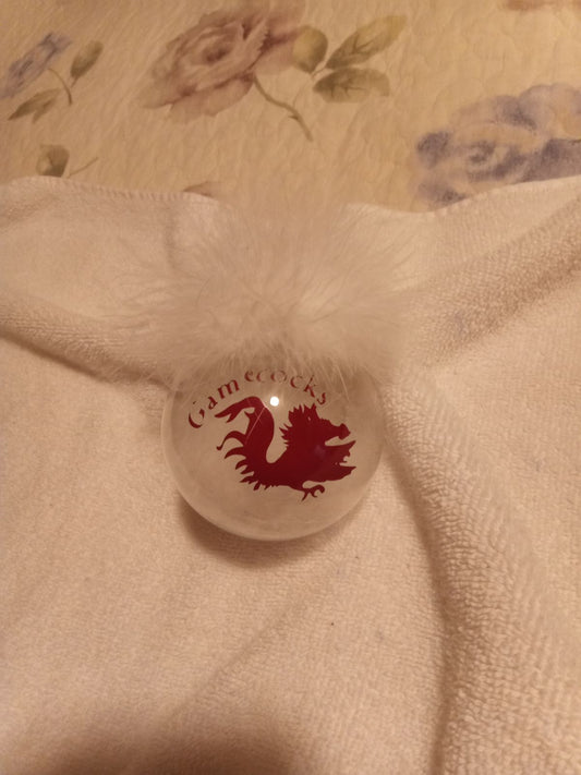 Gamecocks  Glass Christmas  Ornament  - 1