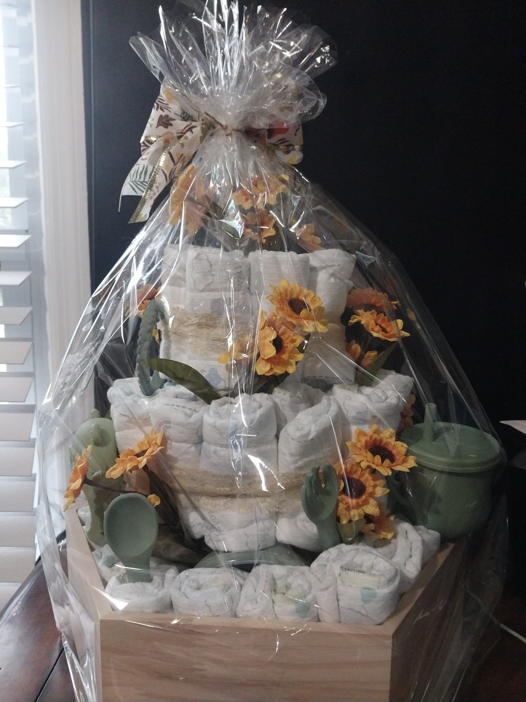 Baby Diapers Cake Sunflowers - 1