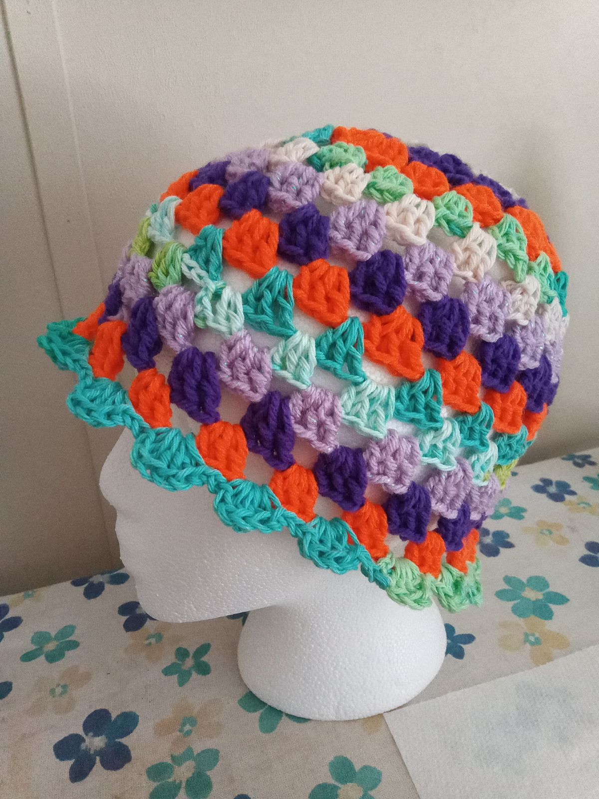 Crochet Hat Multi-colored - 1