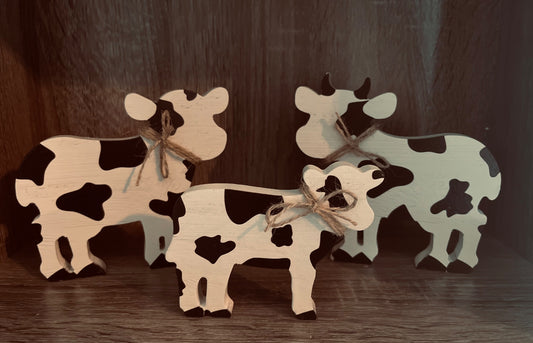 Wooden Cows Set Of 3  - 1