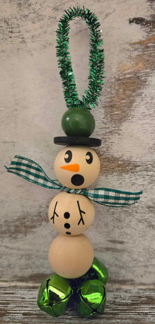 5" Snowman Jingle Bell Holiday Ornament - 1