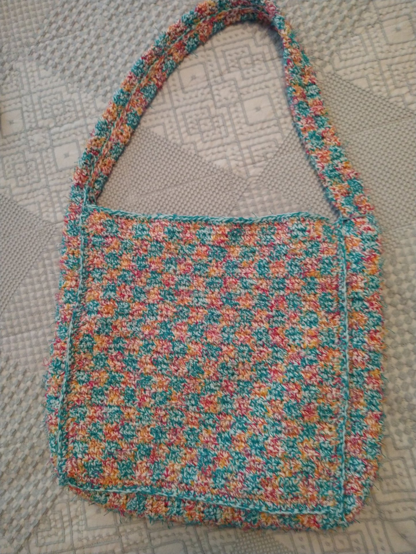 Tote bag crochet multi color c - 1