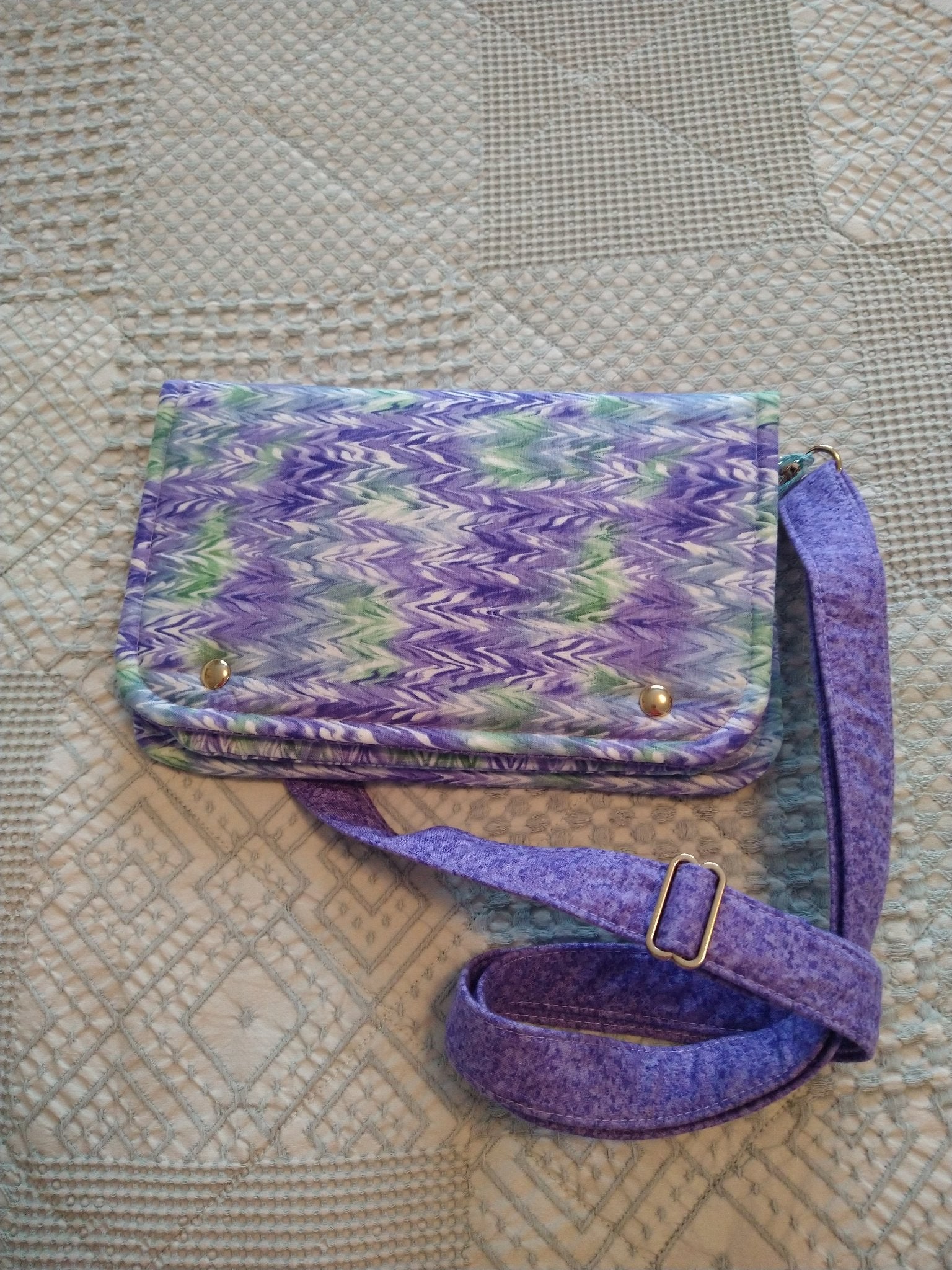 Wallet w/ crossbody strap purple - 1