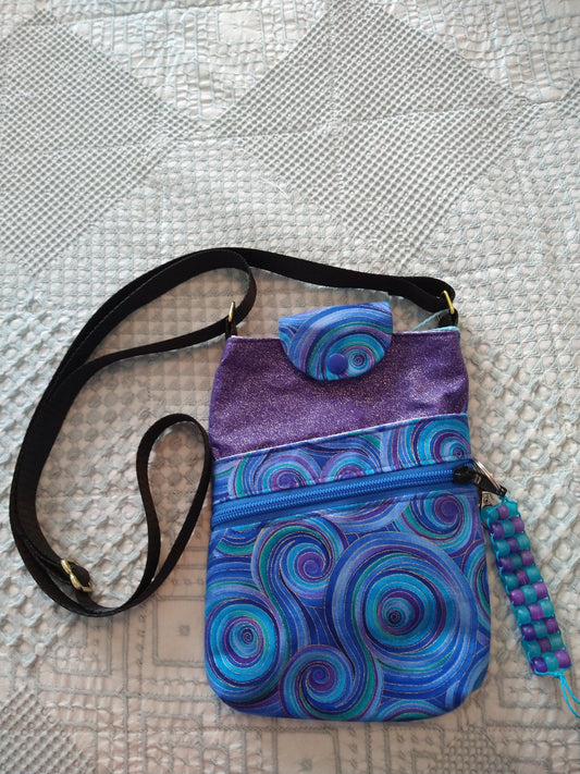 Cellphone fabric bag purple & blue a  - 1