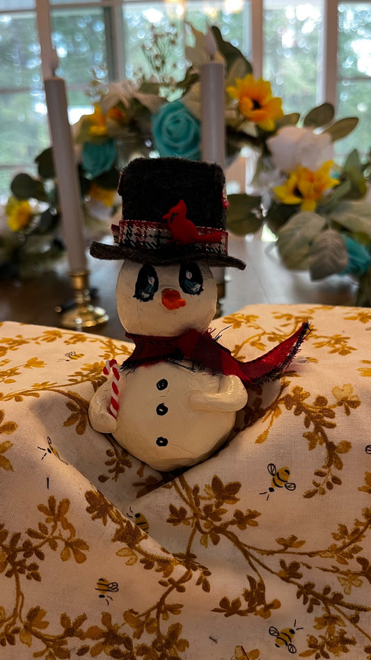 Small snowman with top hat  - 1