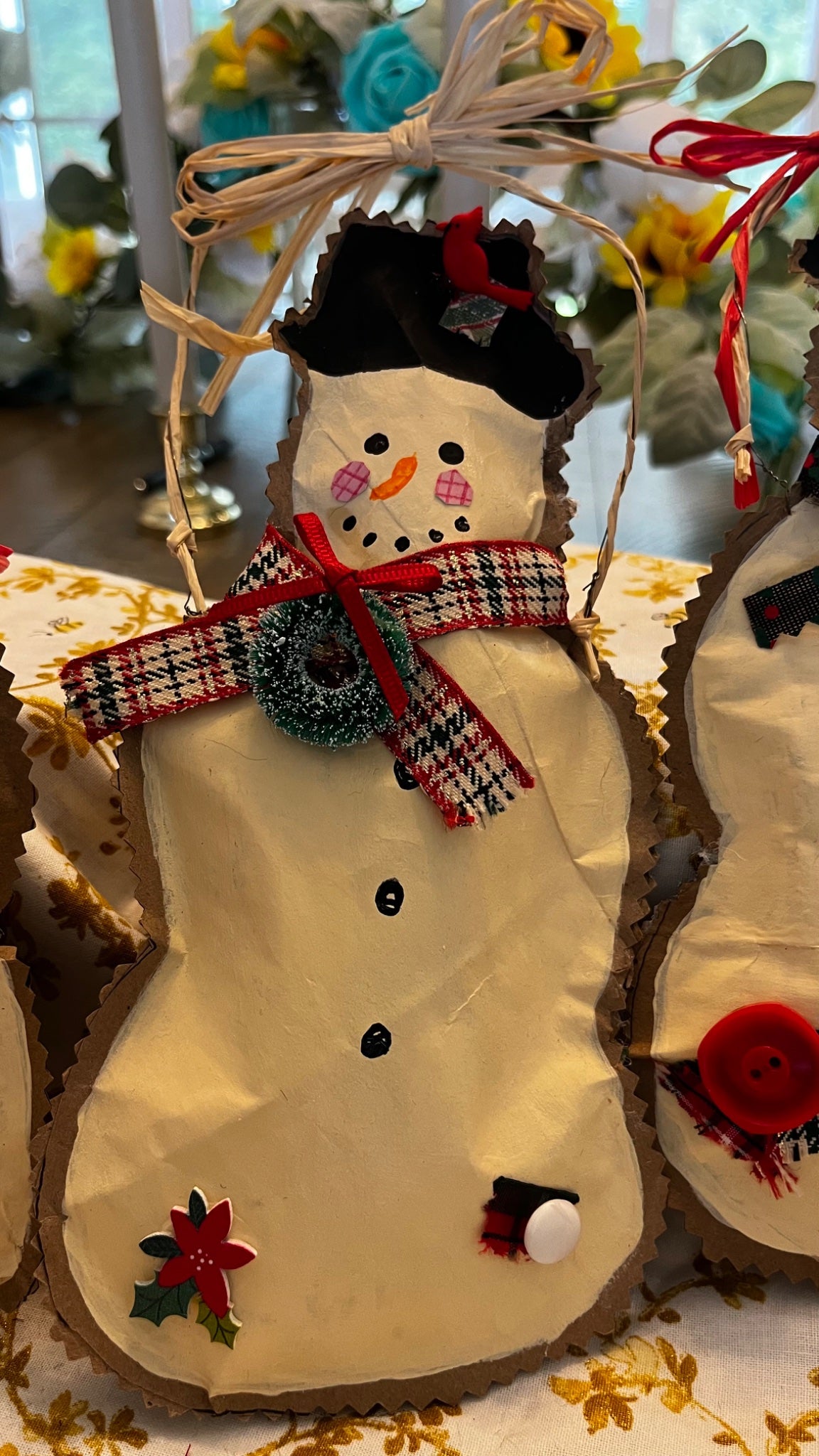 Snowman bag ornament  - 3