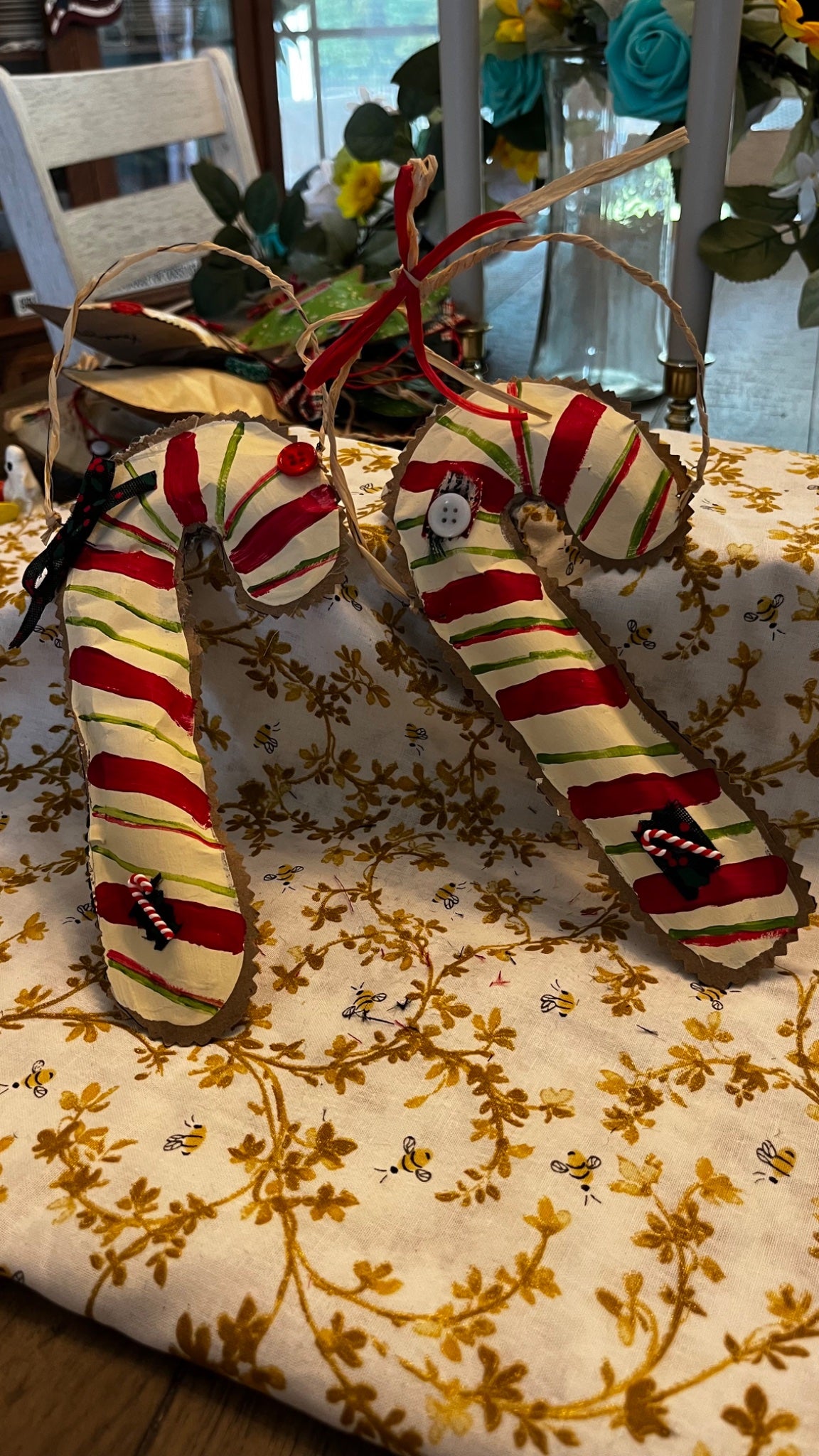 Candy cane bag ornaments  - 1