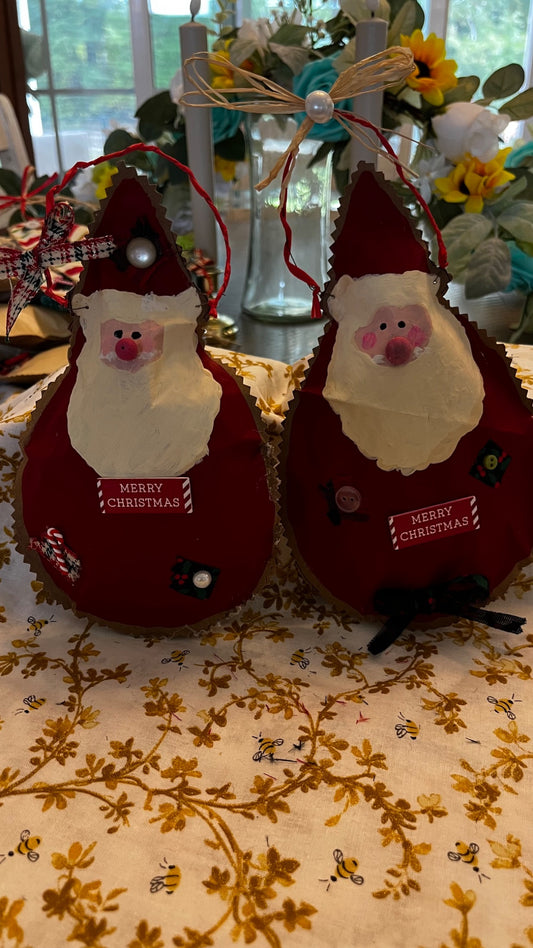 Santa clause paper ornaments  - 1