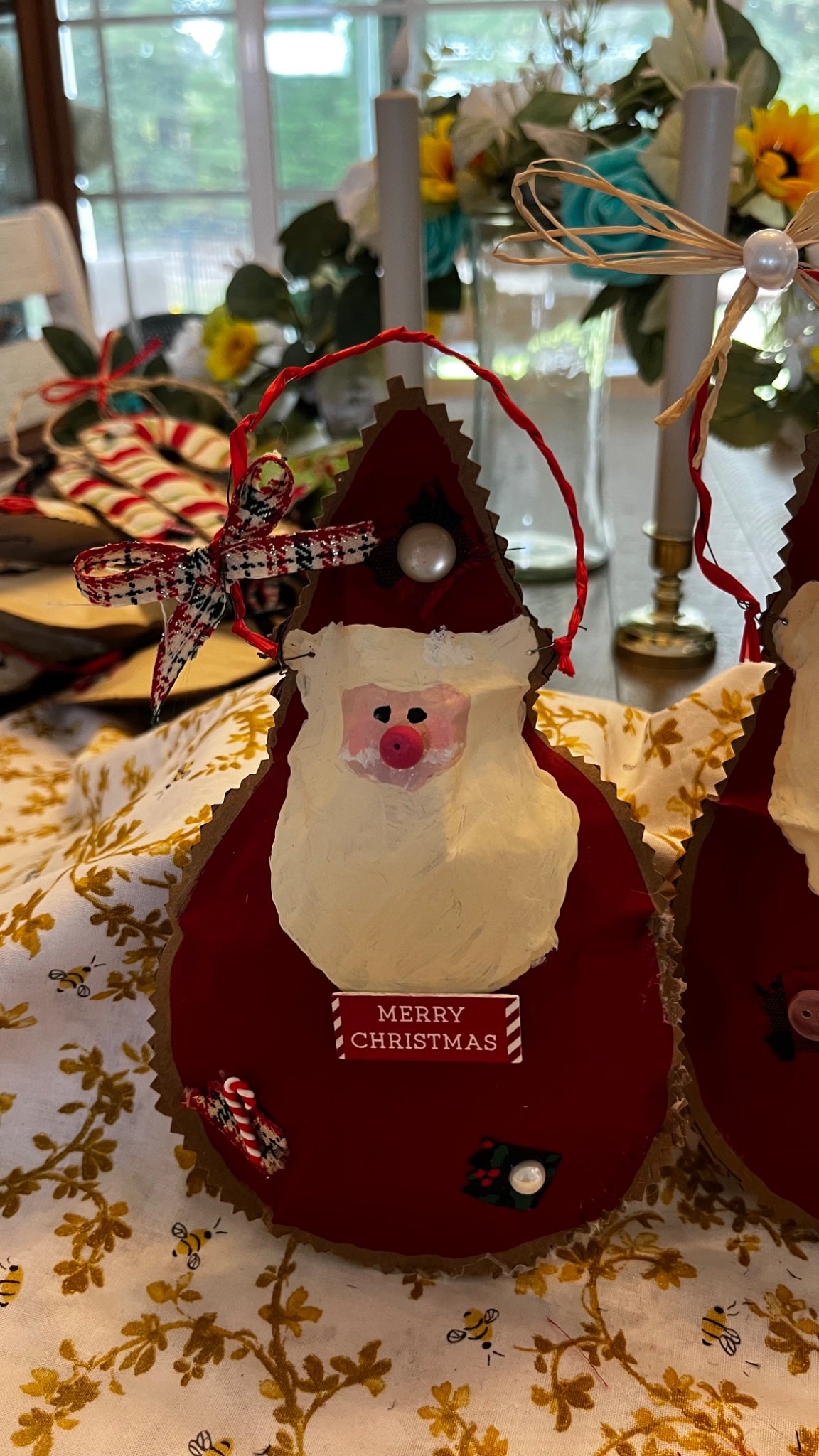 Santa clause paper ornaments  - 3