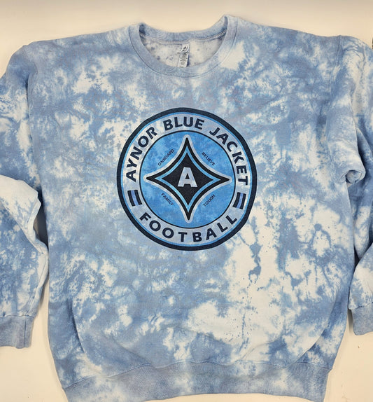 Tie Dye Crew Sweatshirt - Aynor Football - 1